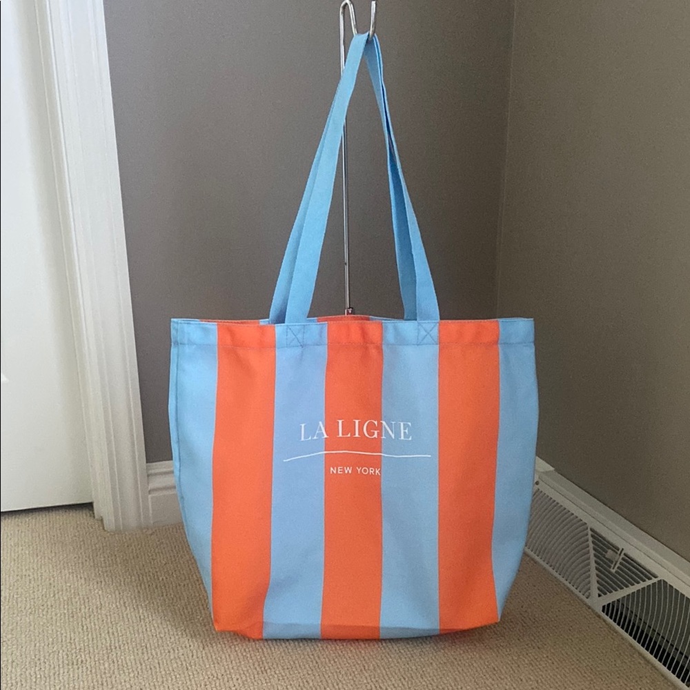 La Ligne Striped Tote in Blue and Orange